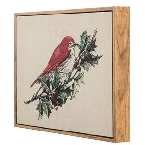 New Threshold framed linen Art bird